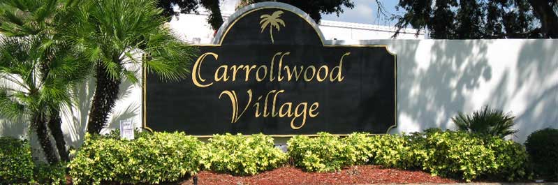Carrollwood Village Entrance Sign