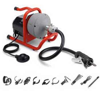 Drain Cleaning Machine with Cable Attachments