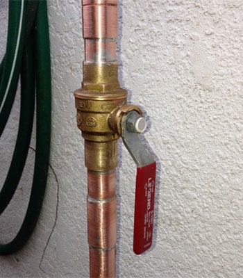 Copper Water Supply Pipe with Bras Shut-Off Valve