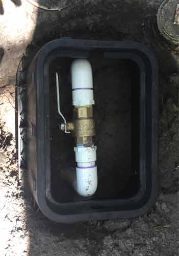 PVC and Brass Ball Valve Water Service Shut-off Replacement