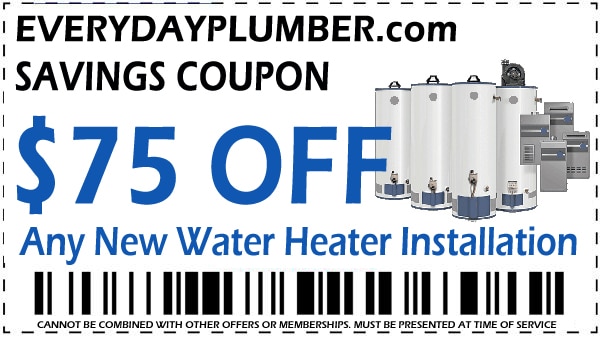 $75.00 off Coupon for Water Heaters