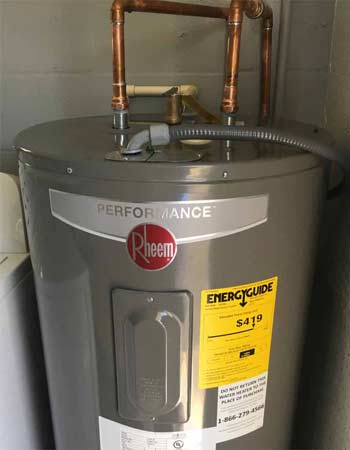 Rheem 40 Gallon Electric Water Heater Installation