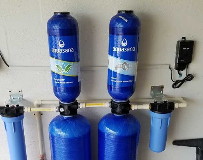 Aquasana Whole House Water Filtration System installed in a home in St. Petersburg, FL