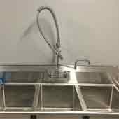 Stainless Steel Commercial Kitchen sink with pull down faucet