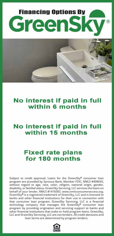 Plumbing financing promotional image for plumbing repairs in Tampa, FL
