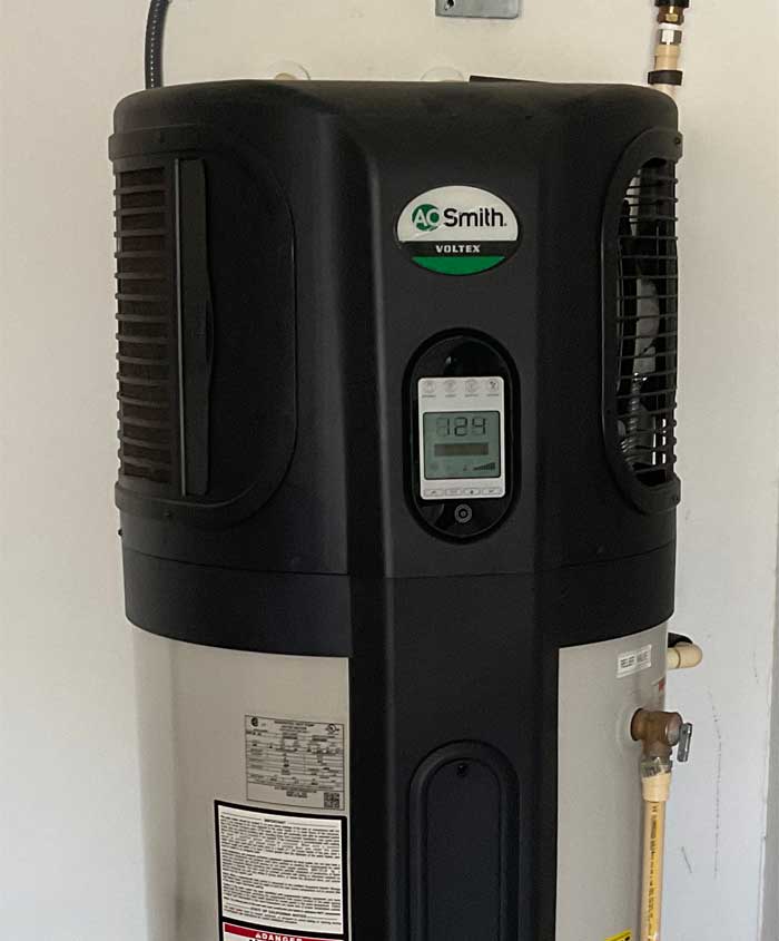 AO Smith Voltex Hybrid water heater installed in Tampa. FL