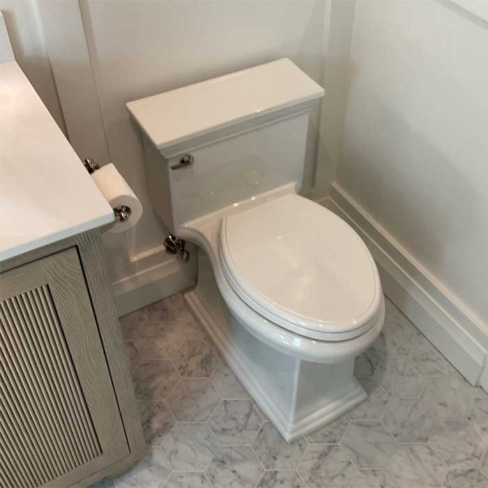 White Toilet Installed in a Tampa Home