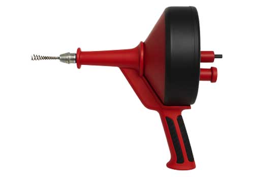 Red Hand Held Drain Auger
