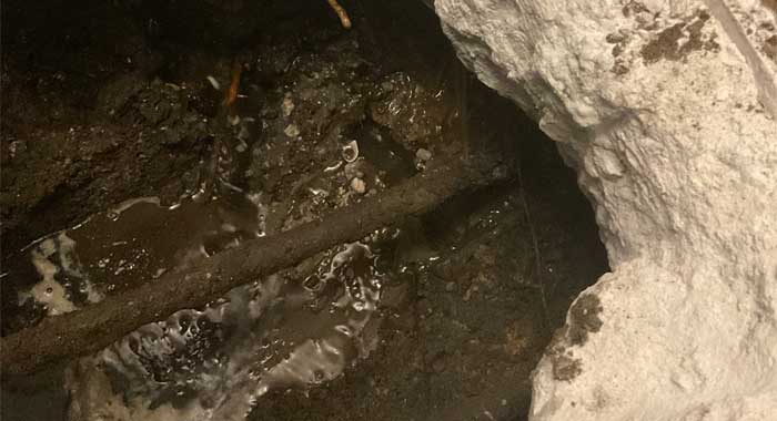 Copper pipe leaking under the concrete slab of a home in Tampa, FL