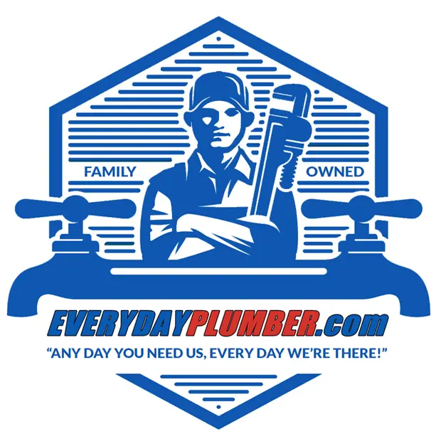 EVERYDAYPLUMBER.com company logo, family owned - "Any day you need us, everyday we're there!"