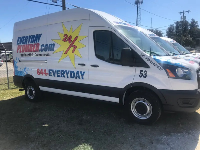 EVERYDAYPLUMBER.com van ready to deploy for 24/7 emergency plumbing service