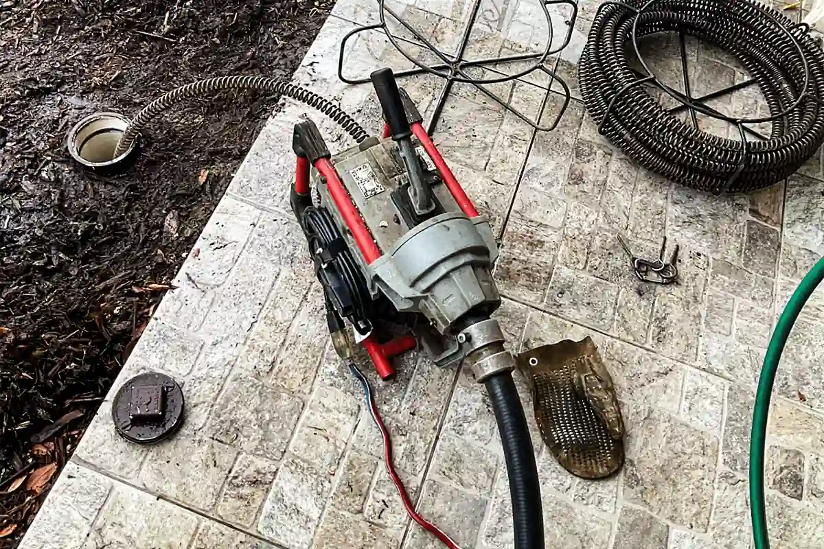Drain snake auger and cable equipment laid out for drain cleaning service — drain cleaning in Clearwater FL — EVERYDAYPLUMBER.com